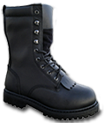 Black hi-top work boot